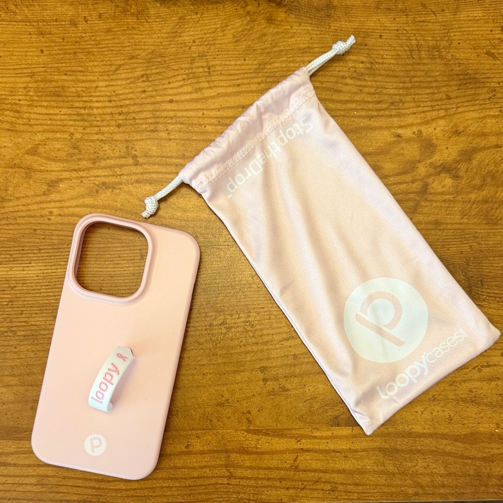 Loopy Case Blush Pink Phone Case with Loop. iPhone 14 Pro